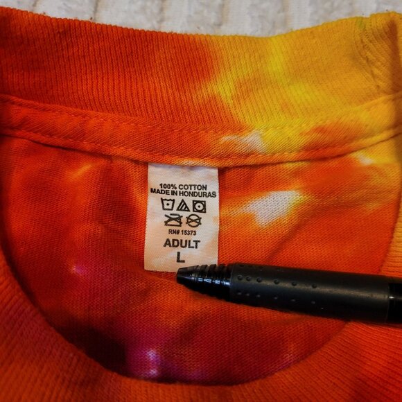 NWOT Jimi Hendrix Axis Bold As Love Tie-Dye SS Shirt Large Authentic Liquid Blue - Picture 4 of 6